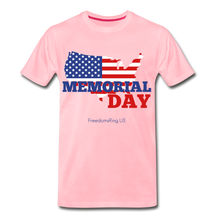 Load image into Gallery viewer, MEMORIAL DAY US FLAG - Men's Premium T-Shirt - pink