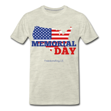 Load image into Gallery viewer, MEMORIAL DAY US FLAG - Men's Premium T-Shirt - heather oatmeal