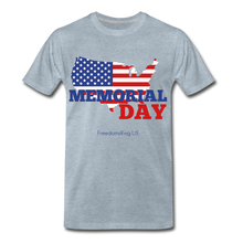 Load image into Gallery viewer, MEMORIAL DAY US FLAG - Men's Premium T-Shirt - heather ice blue