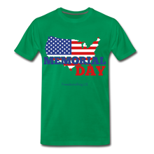 Load image into Gallery viewer, MEMORIAL DAY US FLAG - Men's Premium T-Shirt - kelly green