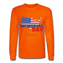 Load image into Gallery viewer, MEMORIAL DAY US FLAG - Men's Long Sleeve T-Shirt - orange