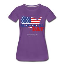 Load image into Gallery viewer, MEMORIAL DAY US FLAG - Women’s Premium T-Shirt - purple