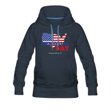 Load image into Gallery viewer, MEMORIAL DAY US FLAG - Women’s Premium Hoodie - navy