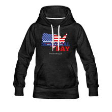 Load image into Gallery viewer, MEMORIAL DAY US FLAG - Women’s Premium Hoodie - charcoal gray