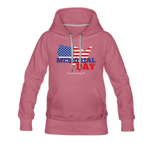 Load image into Gallery viewer, MEMORIAL DAY US FLAG - Women’s Premium Hoodie - mauve