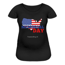 Load image into Gallery viewer, MEMORIAL DAY US FLAG - Women’s Maternity T-Shirt - black