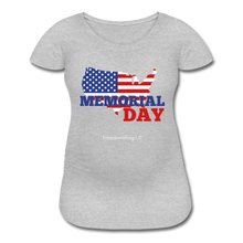 Load image into Gallery viewer, MEMORIAL DAY US FLAG - Women’s Maternity T-Shirt - heather gray