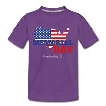 Load image into Gallery viewer, MEMORIAL DAY US FLAG - Toddler Premium T-Shirt - purple