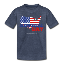 Load image into Gallery viewer, MEMORIAL DAY US FLAG - Toddler Premium T-Shirt - heather blue