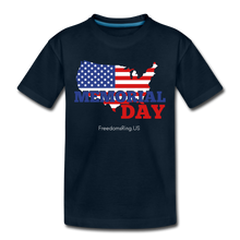 Load image into Gallery viewer, MEMORIAL DAY US FLAG - Toddler Premium T-Shirt - deep navy