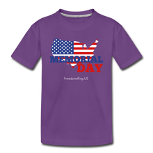 Load image into Gallery viewer, MEMORIAL DAY US FLAG - Kids' Premium T-Shirt - purple