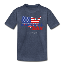 Load image into Gallery viewer, MEMORIAL DAY US FLAG - Kids' Premium T-Shirt - heather blue