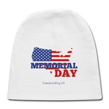 Load image into Gallery viewer, MEMORIAL DAY US FLAG - Baby Cap - white