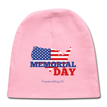 Load image into Gallery viewer, MEMORIAL DAY US FLAG - Baby Cap - light pink
