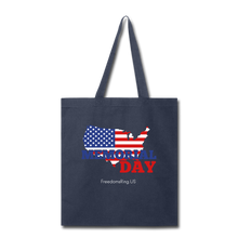 Load image into Gallery viewer, MEMORIAL DAY US FLAG - Tote Bag - navy
