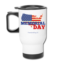 Load image into Gallery viewer, MEMORIAL DAY US FLAG - Travel Mug - white