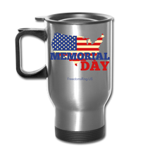 Load image into Gallery viewer, MEMORIAL DAY US FLAG - Travel Mug - silver