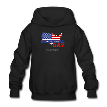 Load image into Gallery viewer, MEMORIAL DAY US FLAG - Gildan Heavy Blend Youth Hoodie - black