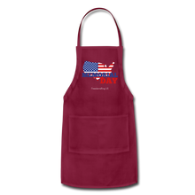Load image into Gallery viewer, MEMORIAL DAY US FLAG - Adjustable Apron - burgundy