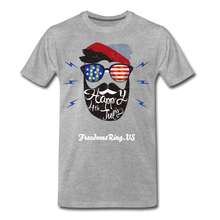 Load image into Gallery viewer, HAPPY 4TH BEARDY! - Men's Premium T-Shirt - heather gray