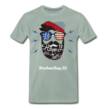 Load image into Gallery viewer, HAPPY 4TH BEARDY! - Men's Premium T-Shirt - steel green