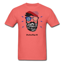 Load image into Gallery viewer, HAPPY 4TH BEARDY! - Unisex ComfortWash Garment Dyed T-Shirt - coral
