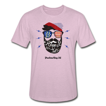 Load image into Gallery viewer, HAPPY 4TH BEARDY! - Unisex Heather Prism T-Shirt - heather prism lilac