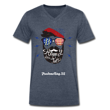 Load image into Gallery viewer, HAPPY 4TH BEARDY! - Men's V-Neck T-Shirt - heather navy