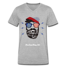 Load image into Gallery viewer, HAPPY 4TH BEARDY! - Men's V-Neck T-Shirt - heather gray