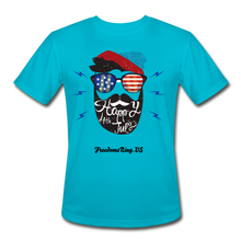Load image into Gallery viewer, HAPPY 4TH BEARDSICLE! - Men’s Moisture Wicking Performance T-Shirt - turquoise