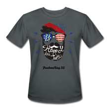 Load image into Gallery viewer, HAPPY 4TH BEARDSICLE! - Men’s Moisture Wicking Performance T-Shirt - charcoal