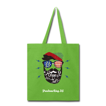 Load image into Gallery viewer, HAPPY 4TH BEARDSICLE! - Tote Bag - lime green