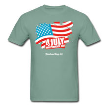Load image into Gallery viewer, JULY 4TH FLAG - Unisex ComfortWash Garment Dyed T-Shirt - seafoam green