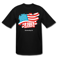 Load image into Gallery viewer, JULY 4TH FLAG - Men's Tall T-Shirt - black