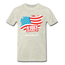 Load image into Gallery viewer, JULY 4TH FLAG - Men's Premium T-Shirt - heather oatmeal