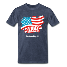 Load image into Gallery viewer, JULY 4TH FLAG - Men's Premium T-Shirt - heather blue