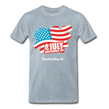 Load image into Gallery viewer, JULY 4TH FLAG - Men's Premium T-Shirt - heather ice blue