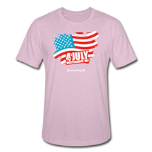 Load image into Gallery viewer, JULY 4TH FLAG - Unisex Heather Prism T-Shirt - heather prism lilac