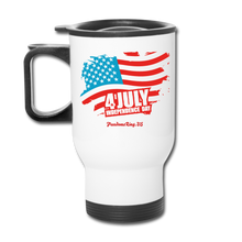 Load image into Gallery viewer, JULY 4TH FLAG - Travel Mug - white