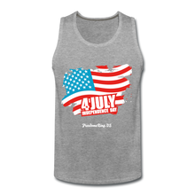 Load image into Gallery viewer, JULY 4TH FLAG - Men’s Premium Tank - heather gray