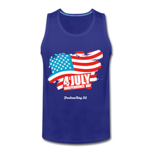Load image into Gallery viewer, JULY 4TH FLAG - Men’s Premium Tank - royal blue