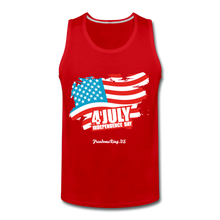 Load image into Gallery viewer, JULY 4TH FLAG - Men’s Premium Tank - red