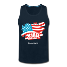 Load image into Gallery viewer, JULY 4TH FLAG - Men’s Premium Tank - deep navy
