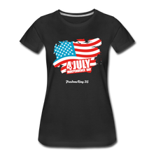 Load image into Gallery viewer, JULY 4TH FLAG - Women’s Premium T-Shirt - black