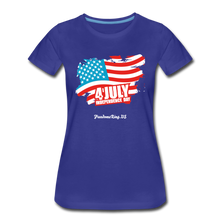 Load image into Gallery viewer, JULY 4TH FLAG - Women’s Premium T-Shirt - royal blue