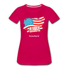Load image into Gallery viewer, JULY 4TH FLAG - Women’s Premium T-Shirt - dark pink
