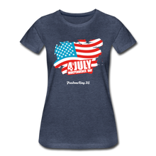 Load image into Gallery viewer, JULY 4TH FLAG - Women’s Premium T-Shirt - heather blue