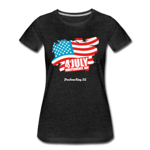 Load image into Gallery viewer, JULY 4TH FLAG - Women’s Premium T-Shirt - charcoal gray