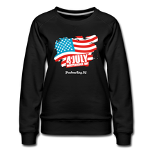 Load image into Gallery viewer, JULY 4TH FLAG - Women’s Premium Sweatshirt - black