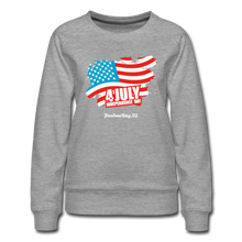Load image into Gallery viewer, JULY 4TH FLAG - Women’s Premium Sweatshirt - heather gray